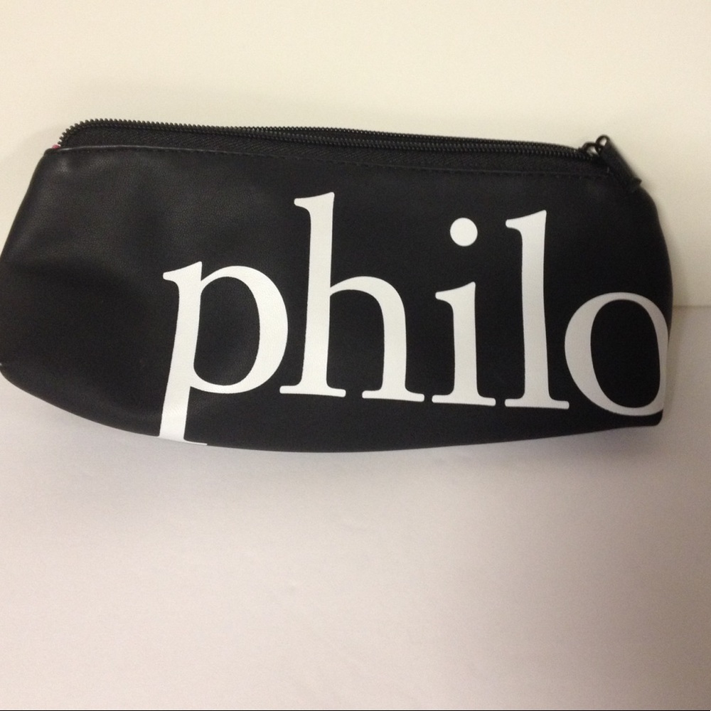 Philosophy makeup bag black and pink